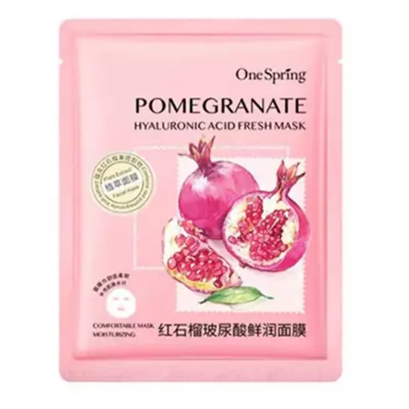 ماسک صورت ورقه ای حاوی عصاره انار وزن 25 گرمی